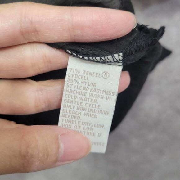 TanJay Black Sheer Soft Lightweight Button Down size Large - Picture 10 of 14